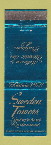 Matchbook Cover - Sweden Towers Smorgasbord Bladwin LI NY