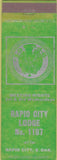 Matchbook Cover - Matchbook Cover Elks Club Rapid City SD