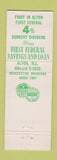 Matchbook Cover - First Federal Savings and Loan Alton IL