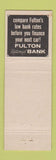 Matchbook Cover - Fulton National Bank Lancaster PA