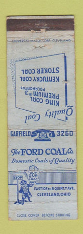 Matchbook Cover - Ford Coal Cleveland OH WORN