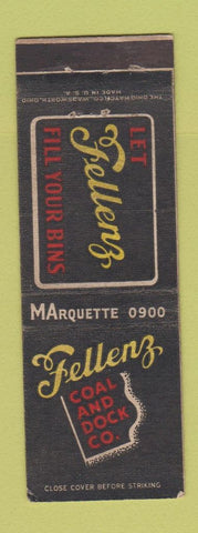 Matchbook Cover - Fellenz Coal and Dock WEAR