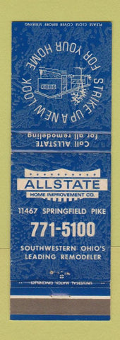 Matchbook Cover - Allstate Home Improvement Remodling OH