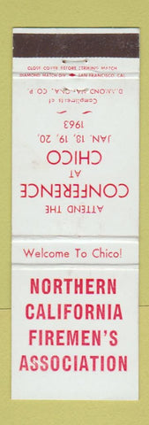 Matchbook Cover - Northern CA Firemen's Association Chicago CA 1963 conference