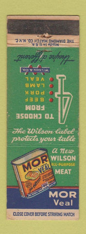 Matchbook Cover - Mor Veal Canned Meat Wilson WEAR