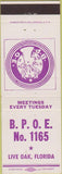 Matchbook Cover - Matchbook Cover Elks Club Live Oak FL