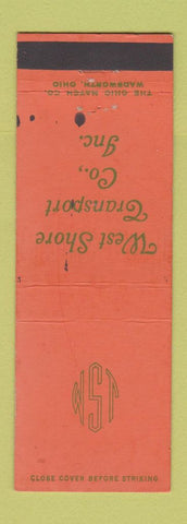 Matchbook Cover - West Shore Transport Trucking Hammond IN Chicago