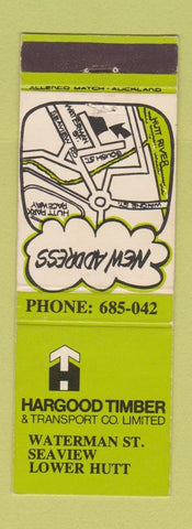 Matchbook Cover - Hargood Timber Seaview Lower Hutt New Zealand