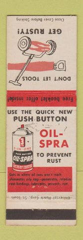 Matchbook Cover - 3 in 1 Oil Spay