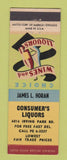 Matchbook Cover - Consumer's Liquors Chicago IL