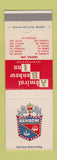 Matchbook Cover - Admiral Benbow Inn Memphis TN CHAIN