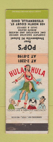 Matchbook Cover - Pop's Radiator Service Steubenville OH hillbilly WEAR