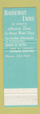 Matchbook Cover - Rodeway Inns Phoenix AZ