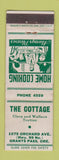 Matchbook Cover - The Cottage Restaurant Grants Pass OR WEAR