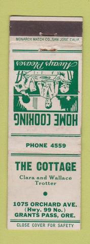 Matchbook Cover - The Cottage Restaurant Grants Pass OR WEAR