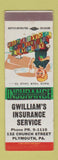 Matchbook Cover - G William's Insurance Plymouth PA WEAR