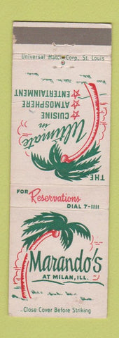 Matchbook Cover - Marando's Milam IL restaurant WEAR