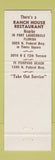 Matchbook Cover - Ranch House hamburgers Pompano Beach Fort Lauderdale FL