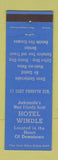Matchbook Cover - Hotel Windle Jacksonville FL