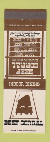 Matchbook Cover - Beef Corral Restaurants CHAINS