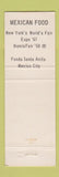Matchbook Cover - 1967 New York World's Fair Expo Mexican Food