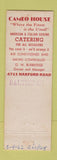 Matchbook Cover - Cameo House  Baltimore MD