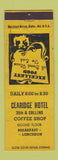 Matchbook Cover - Claridge Hotel Miami FL WEAR