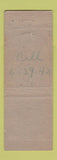 Matchbook Cover - B&M Grill Wichita Falls TX