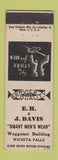 Matchbook Cover - EH & J Davis Men's Clothes Wichita Falls TX