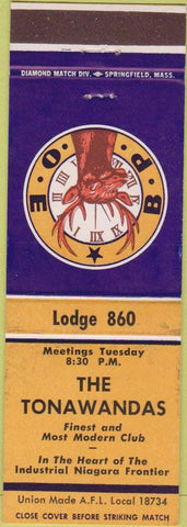 Matchbook Cover - Matchbook Cover Elks Club Tonawanda NY