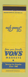 Matchbook Cover - Von's Market Grocery Los Angeles CA