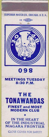 Matchbook Cover - Matchbook Cover Elks Club Tonawanda NY