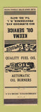 Matchbook Cover - Keema Oil Service Providence RI