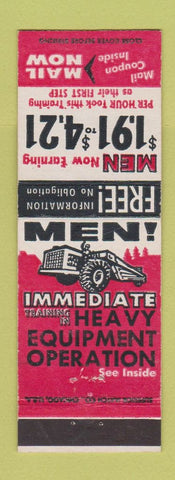 Matchbook Cover - Learn to Drive Tractors Equipment training