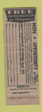 Matchbook Cover - Learn to Drive Tractors Equipment training