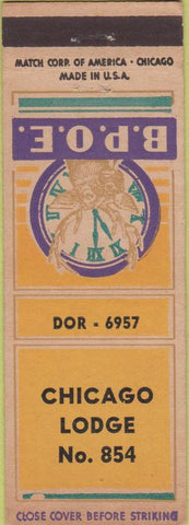 Matchbook Cover - Matchbook Cover Elks Club Chicago IL
