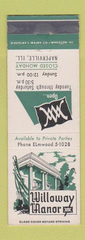 Matchbook Cover - Willoway Manor Naperville IL