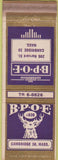 Matchbook Cover - Matchbook Cover Elks Club Cambridge MA