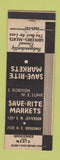 Matchbook Cover - Save Rite Market Grocery
