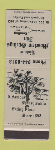 Matchbook Cover - Moselem Springs Inn PA