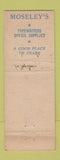 Matchbook Cover Moseley's Remington Type Writers Springfield MO low phone # WORN