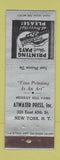 Matchbook Cover - Atwater Press Printing New York City