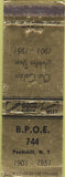 Matchbook Cover - Matchbook Cover Elks Club Peekskill NY