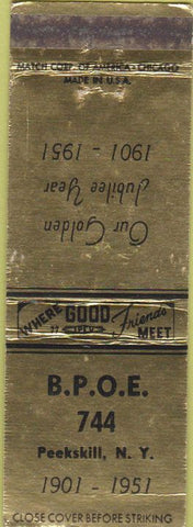Matchbook Cover - Matchbook Cover Elks Club Peekskill NY