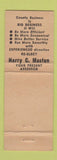 Matchbook Cover - Harry Maston Assessor Election