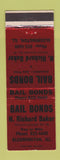 Matchbook Cover - Bail Bonds H Richard Baker Bloomington IL