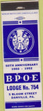 Matchbook Cover - Matchbook Cover Elks Club Danville PA