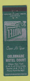Matchbook Cover - Colonnade Motel Court Olean NY