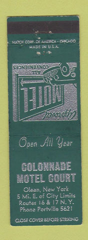 Matchbook Cover - Colonnade Motel Court Olean NY