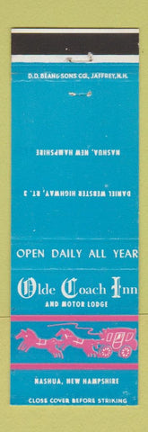 Matchbook Cover - Olde Coach Inn Motor Lodge Nashua NH DD Bean